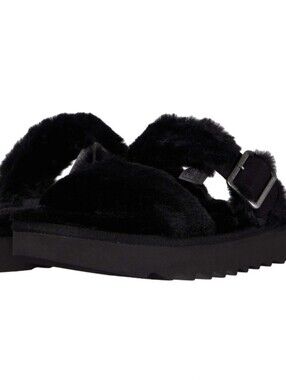 Koolaburra By Ugg Furr-Ah Open Toe Sandal- Black